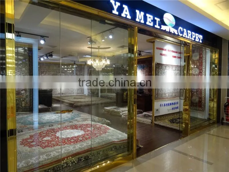 wool & silk carpet guangzhou factory handmade art woo l& silk carpet luxery palace carpet