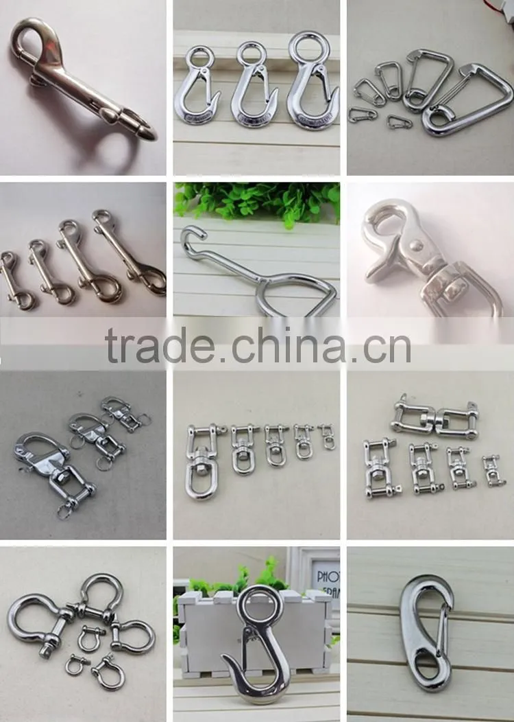 AISI 316 And 304 Stainless Steel Polished Surface Metal Snap Hook