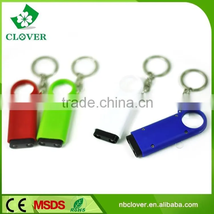 ABS material 2 led 2* AG13 battery keychain led flashlight wholesale