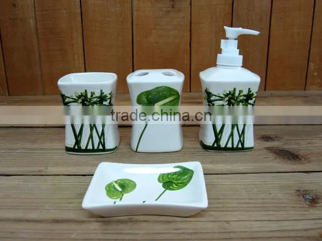 Full ceramic 4pcs bathroom set