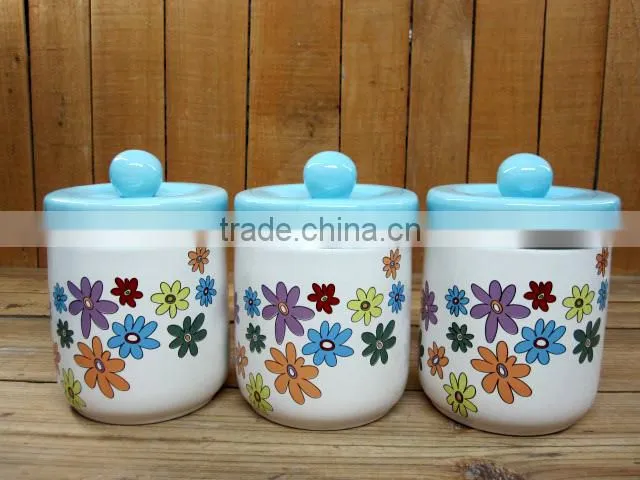 Ceramic Material and Storage Type 3 PCs Food Containers Set