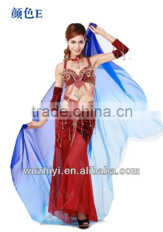 Hot Belly Dancing Veil, New Real Silk Sexy India Belly Dance scarf,Performance Dress Scarf Veil (SJ003)