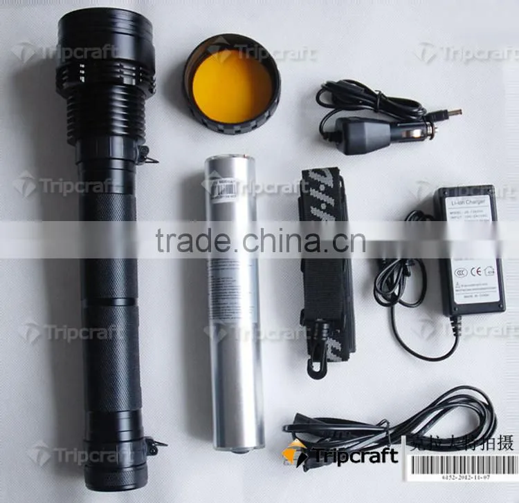 Brightness 6000lm 65W HID FLASHLIGHT/ 85W 65W 45W HID Searchlight,hid driving xemon flashlight with 6600mAh