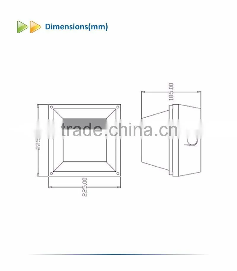 DLC 40W Square LED Canopy Lamp
