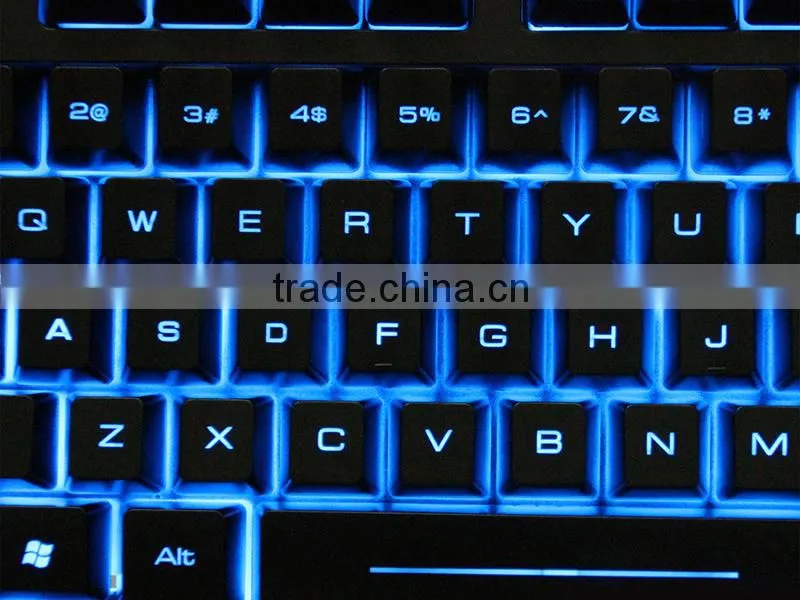USB Adjustable colored Backlit LED Gaming Keyboard for Laptop Desktop