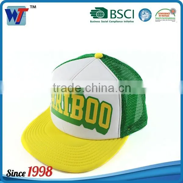 3D Hip Hop Fashion 5 Panel Flat Brim Funny Trucker Hat