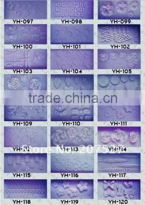 High quality!! silicon gel nail art 3D mold