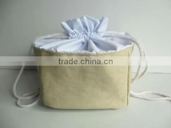 12oz cotton canvasdrawstring cosmetic bag