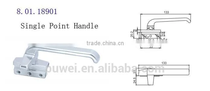 Aluminum Doors and Window Handle Single Point Handles Aluminium Casement Window Handle
