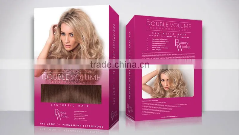 New arrival durable fashional hotsale colorful hair extension box