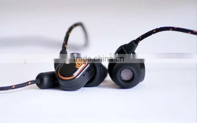 Top quality earphones stereo best-selling braided wire earphones headphones