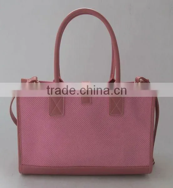 Pink PU handbag 2014 latest design bags women handbag