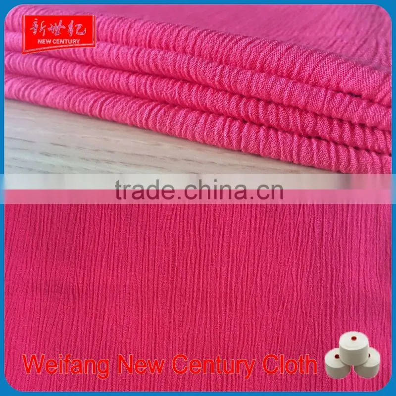 Oeko-tex standard 100 viscose crepe fabric dyed rayon crinkle fabric