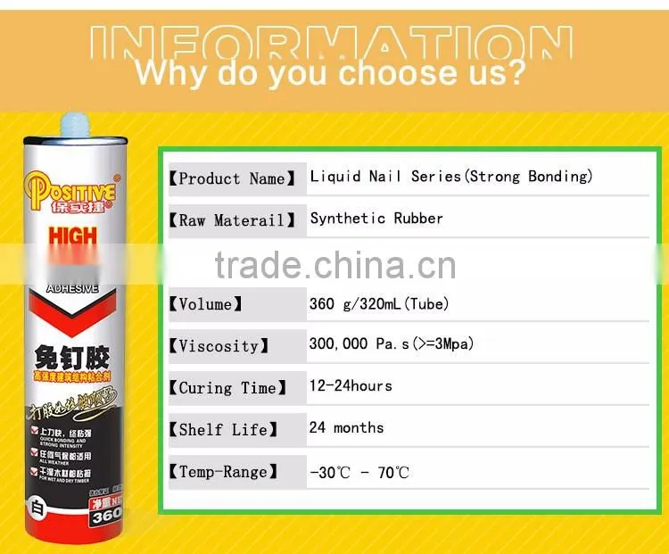 good quantity 360ml strong bonding adhesive for repair of ceramic tile