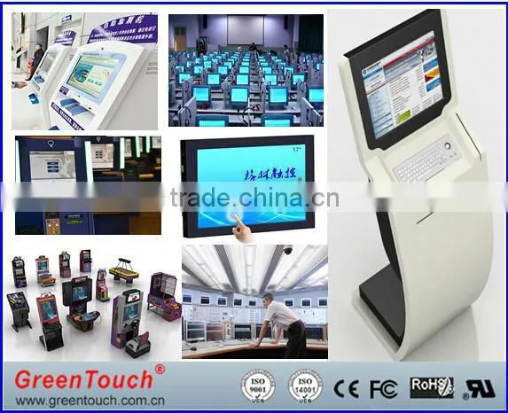 19 inch vandal proof saw touch screen for kiosk with usb driver