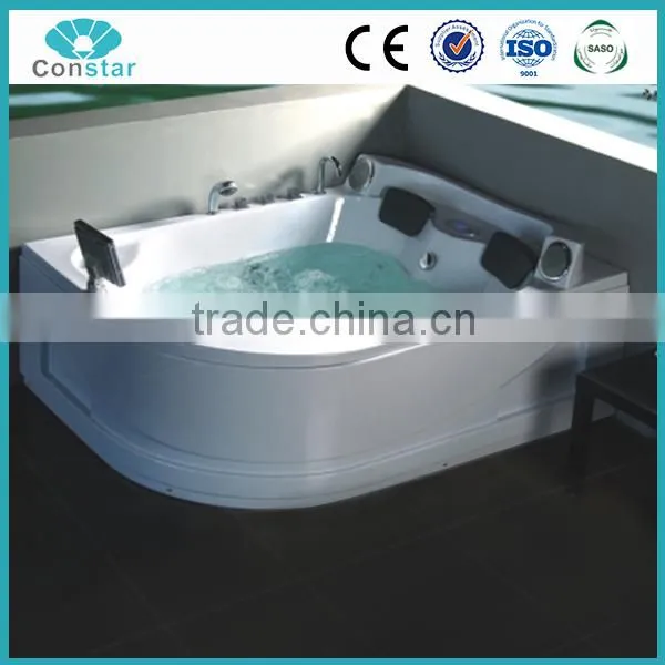 Deluxe Double Whirlpool Bathtub with TV 1800*1500*730mm