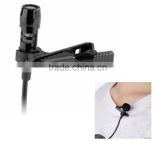 Mini omni-directional clip-on microphone , portable lapel microphone for outdoor speech