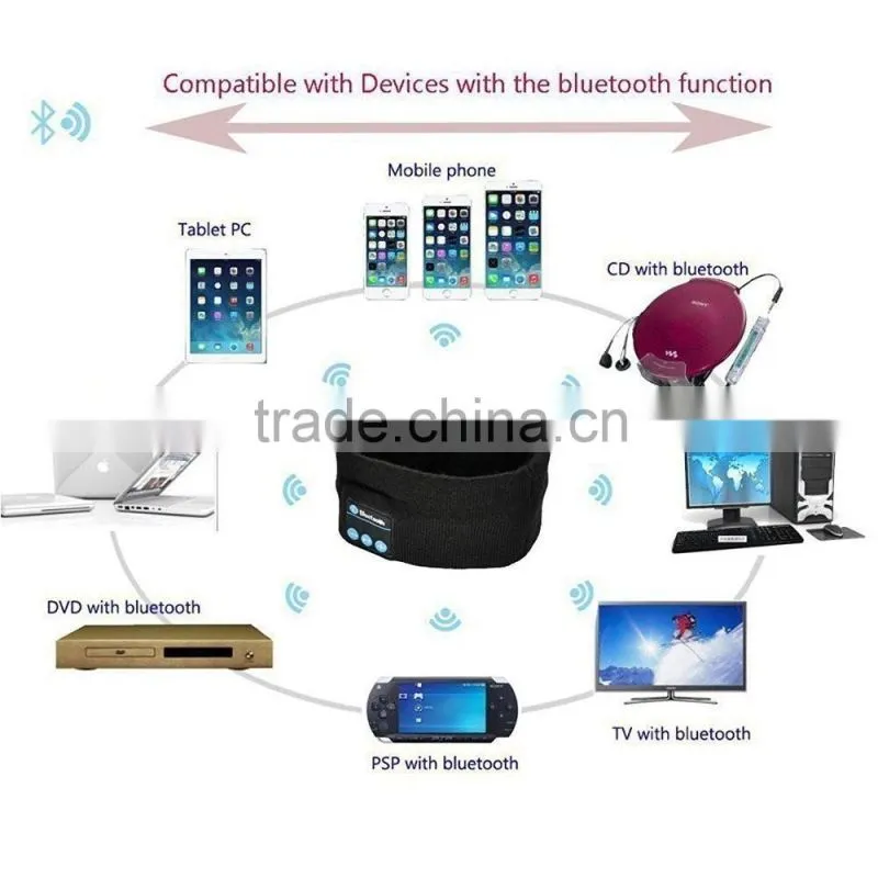 Bluetooth Music Headband, Bluetooth Stereo Headphones sports Headset Headband new design Running Yoga Headband