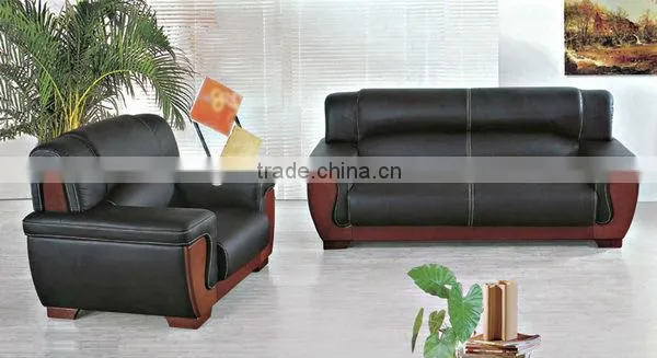 modern style leather reception sofa set