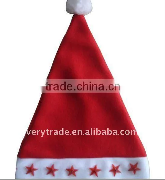 Christmas santa hat with Braid