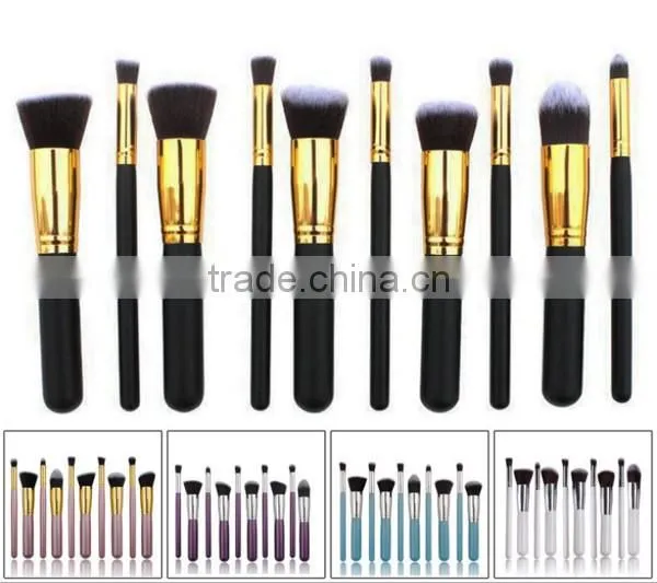 10Pcs Cosmetics Foundation Blending Blush Face Powder Brush Professional Makeup Brush Set