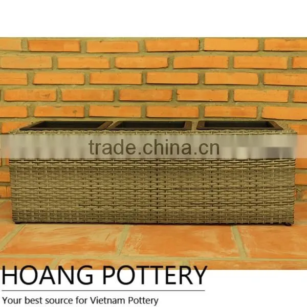 Garden Furniture Rattan Long Flower Planter