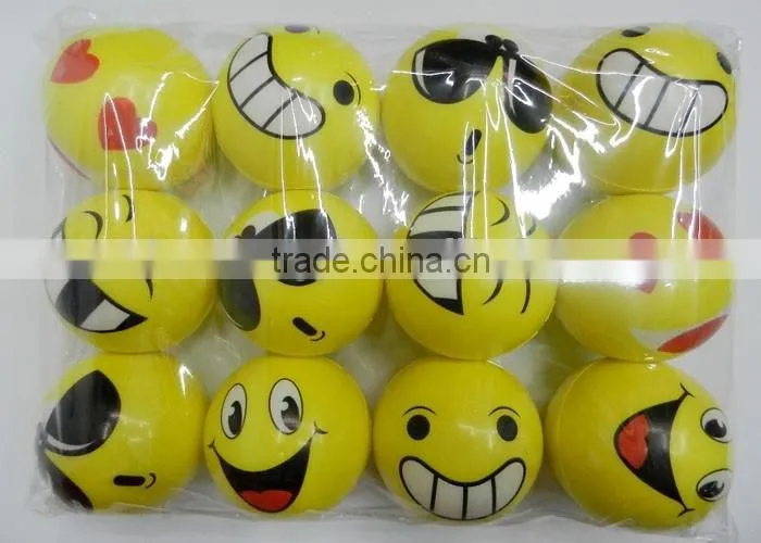 face one side children toy balls Soft anti stress ball,PU foam Ball