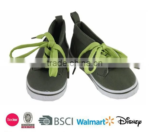 2014 latest cute lace-up canvas shoes for boys