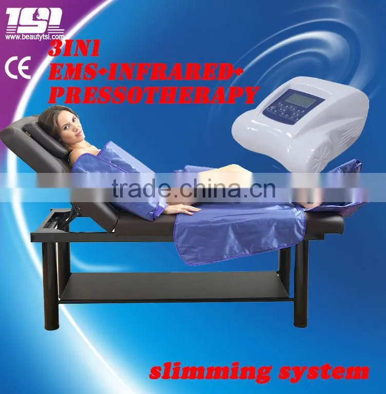 Hot sale air pressure&far infrared&ems 3 in 1 muscle stimulator