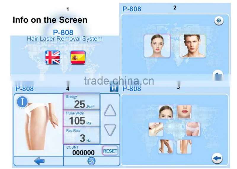 Professional Laser Hair Remover Machine for Face and Body