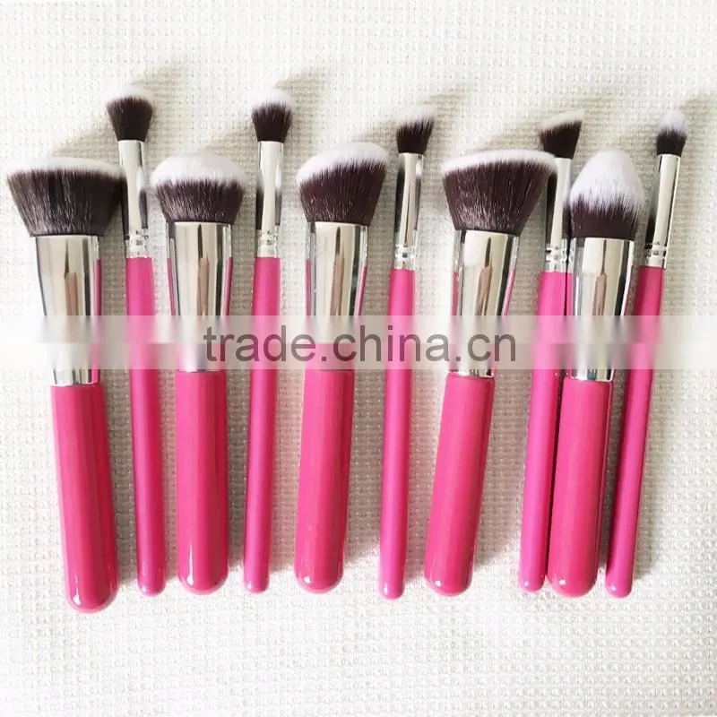 Hot sale top grade 10 pcs personalized makeup brushes