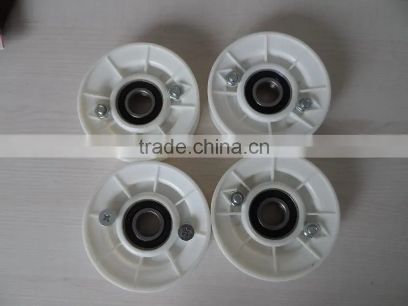 Excellent quality competitive price White lift hanger roller for elevator (size:109*31*6204)