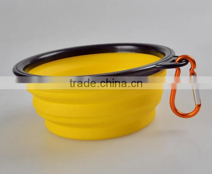 wholesales mountaineering pet silicone foldable bowl