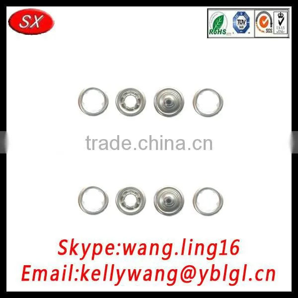 Guangdong manufacturer custom made OEM prong snap buttons, aluminum botton