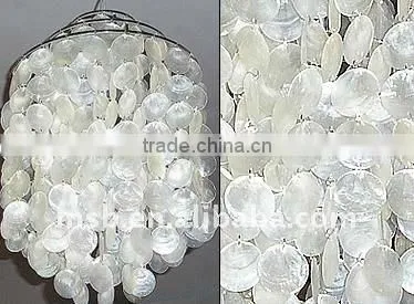 Round white capiz shell chips for lighting accessories