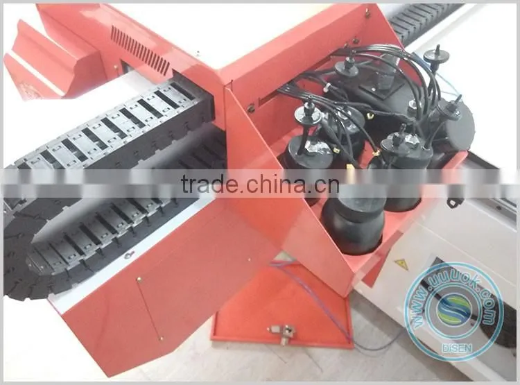 Multifunctional high speed UV 1.3*2.5M flat wood glass metal printer