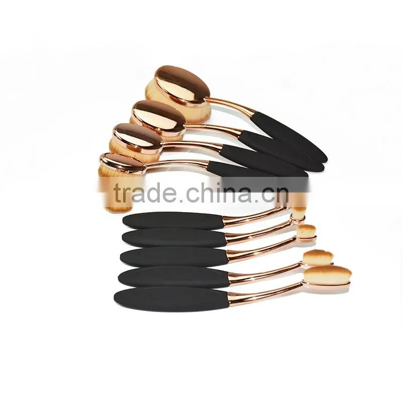 Tool Set Professional Rose Gold 10Pcs Oval mermaid makeup brush set