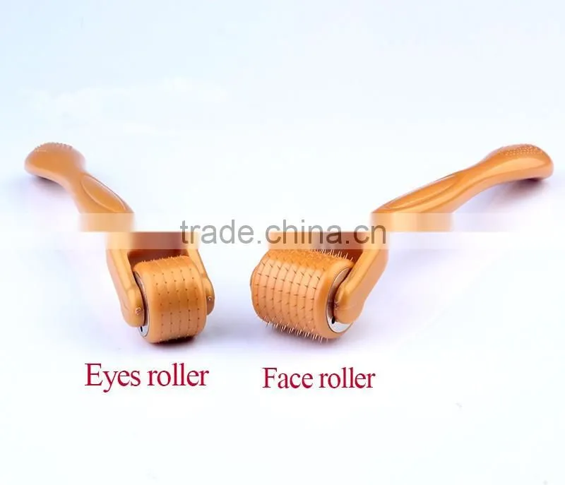 Hot sale Eye derma roller 120 needle gold Titanium Dr. roller for Personal Skin Care