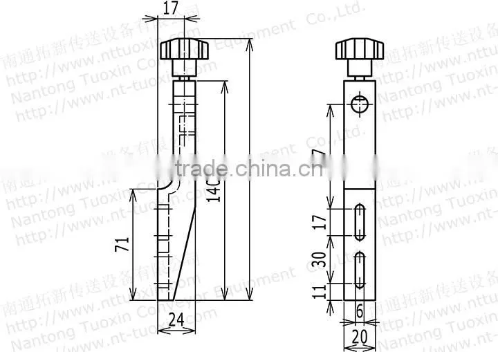 Conveyor Components TX-102 Little Guide-Rail Brackets