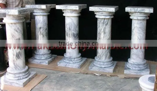 NATURAL STONE BADAL GRAY MARBLE PEDESTALS