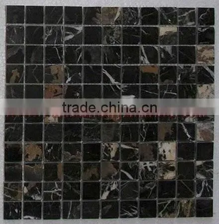 NATURAL BLACK AND GOLD ( MICAHEL ANGELO ) MOSAIC TILES