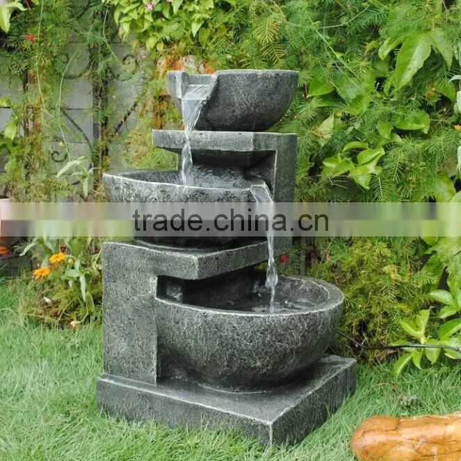 Resin Garden Tiered Spill Outdoor Water Fountains(CE/UL/SGS)