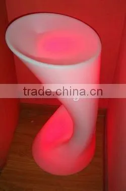 FO-8547 Led bar furniture sets,plastic bar stool,led light stool