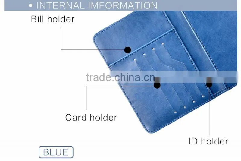 Wholesale custom high quality leather travel rfid passport holder