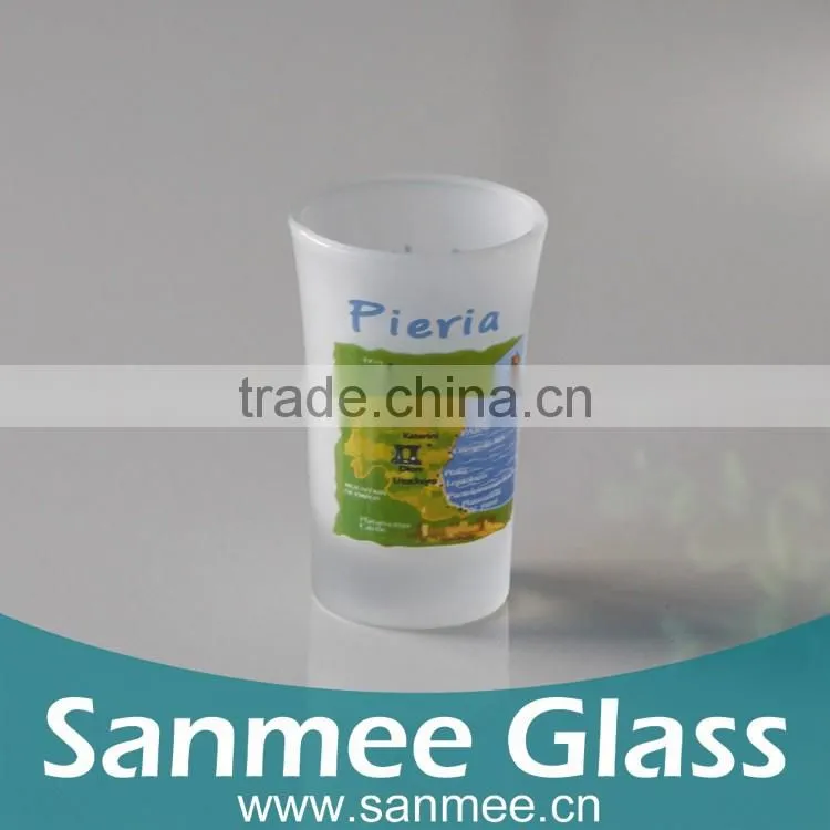 Frosted Personalized Decal Souvenir Mini Wine Shot Glass