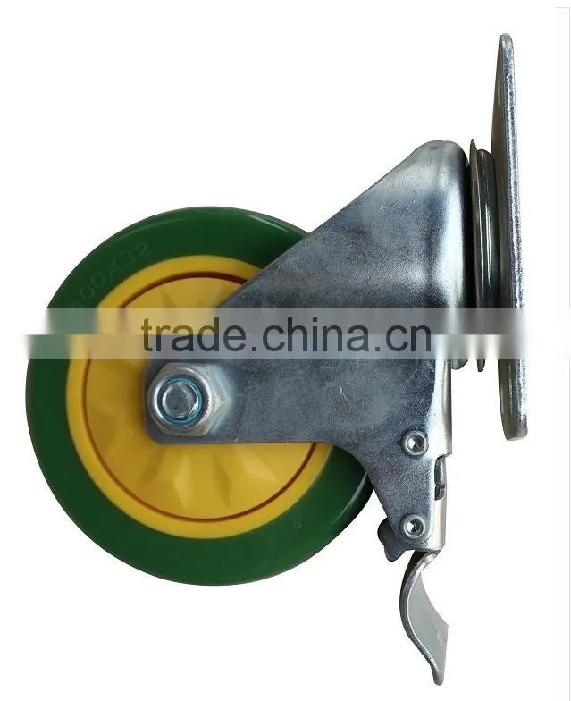 High Quality PP material 6 heavy duty pu caster wheel