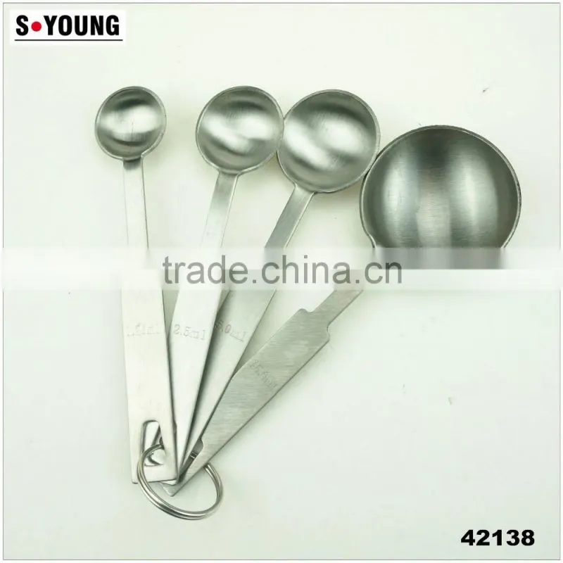 42135 4pcs Stainless Steel Nesting Measuring Cups and Spoons Set