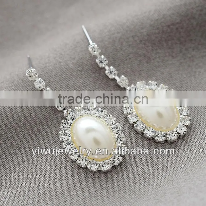 Fashion Rhinestone Crystal Wedding Decoration Pearl Wedding Jewelry Set