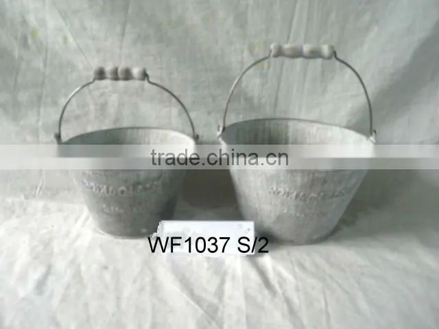 tin metal garden flower planter pot WF1026