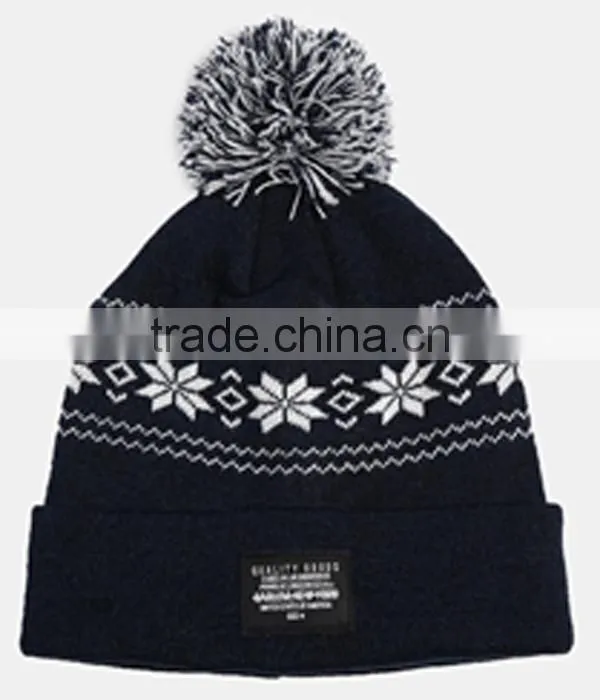 custom embroidery winter promotion cashmere knit hat